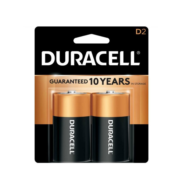 Duracell Alkaline Coppertop D2 Batteries, 2 Pack
