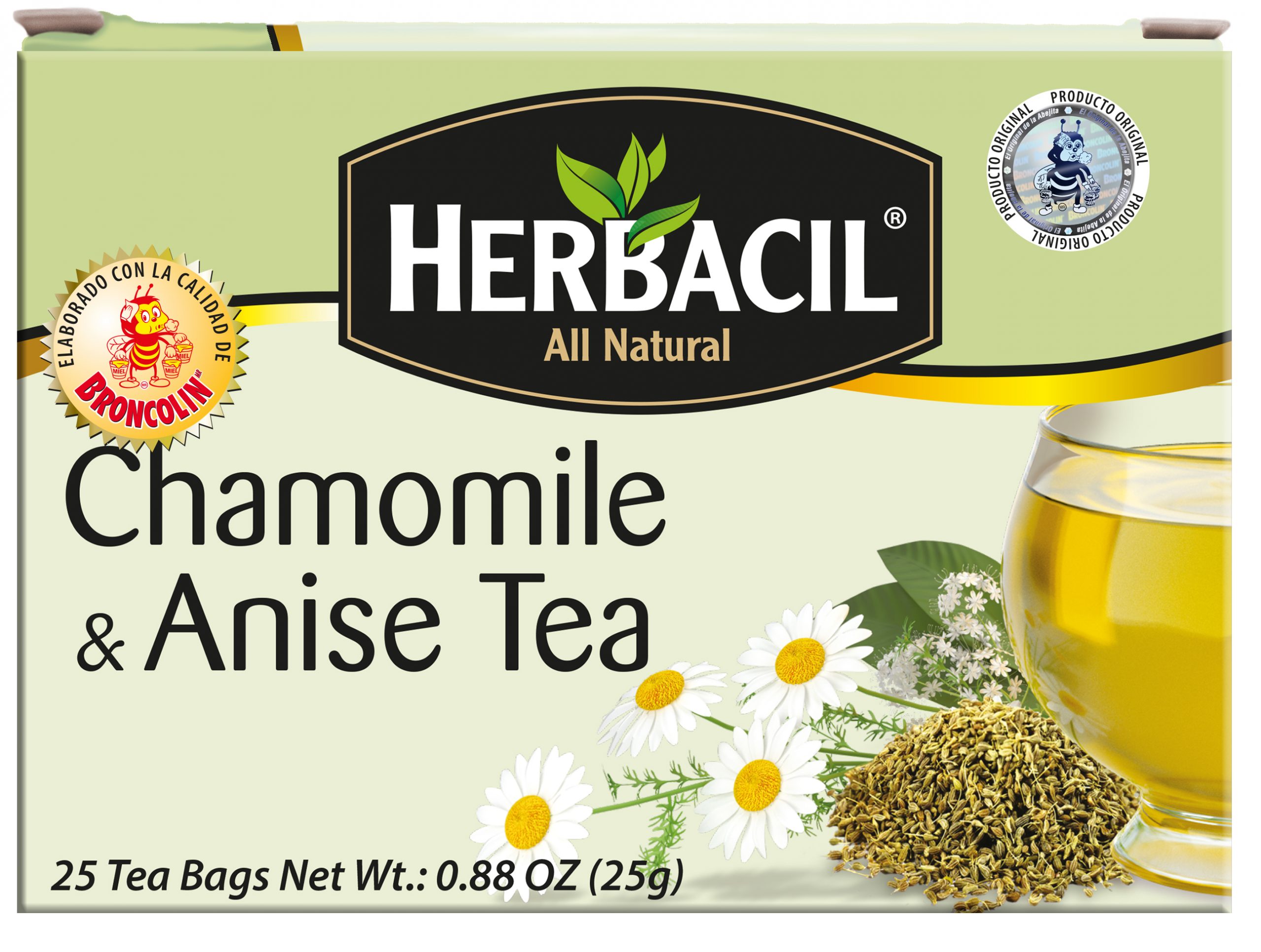 Chamomile with Anise ✓ Te de Manzanilla con Anis 25 bags by Therbal